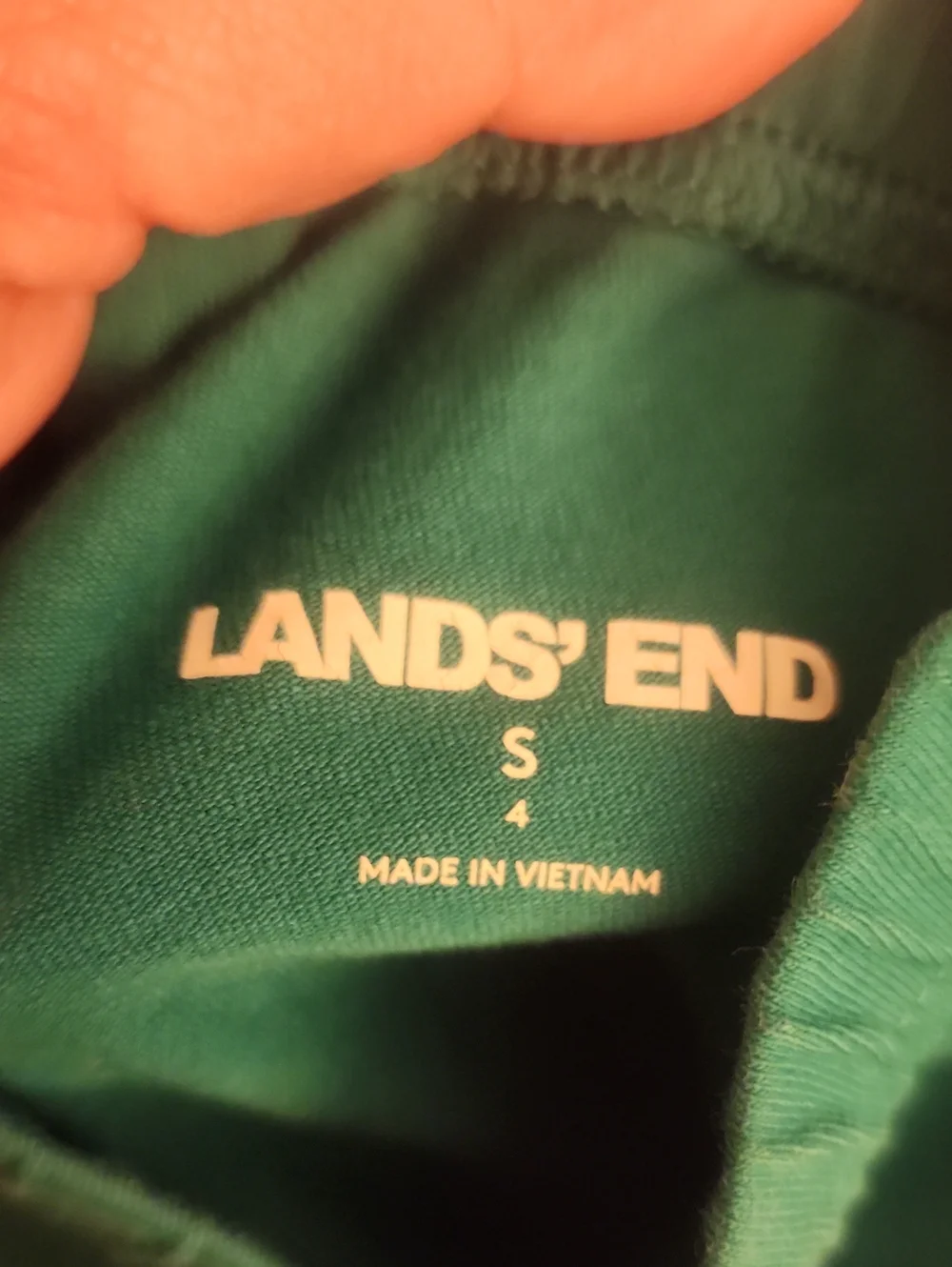 Sz 4 Lands' End Girls Teal and Heather Gray Tough Cotton Capri Leggings